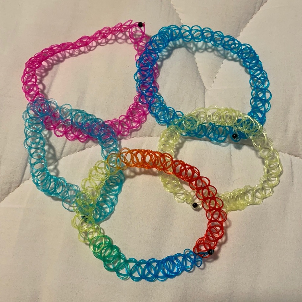 Bundle Of 5 Tattoo Chokers 90’s Early 2000’s Gem